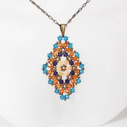 Pendant 40cm - Talia Rhombus M-Bronze Chain - Pendant 40cm - Laiton bronze